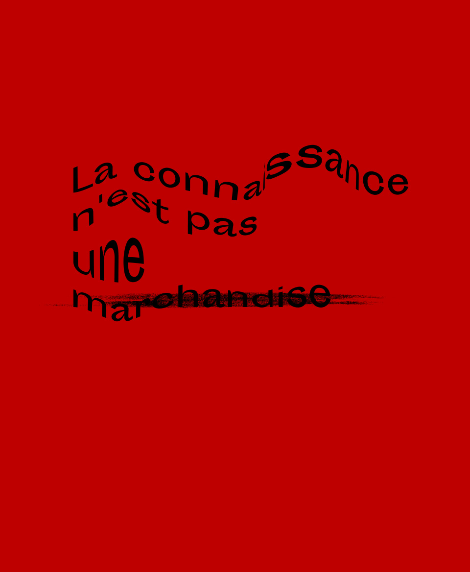T-shirt non marchandise : La connaissance n
