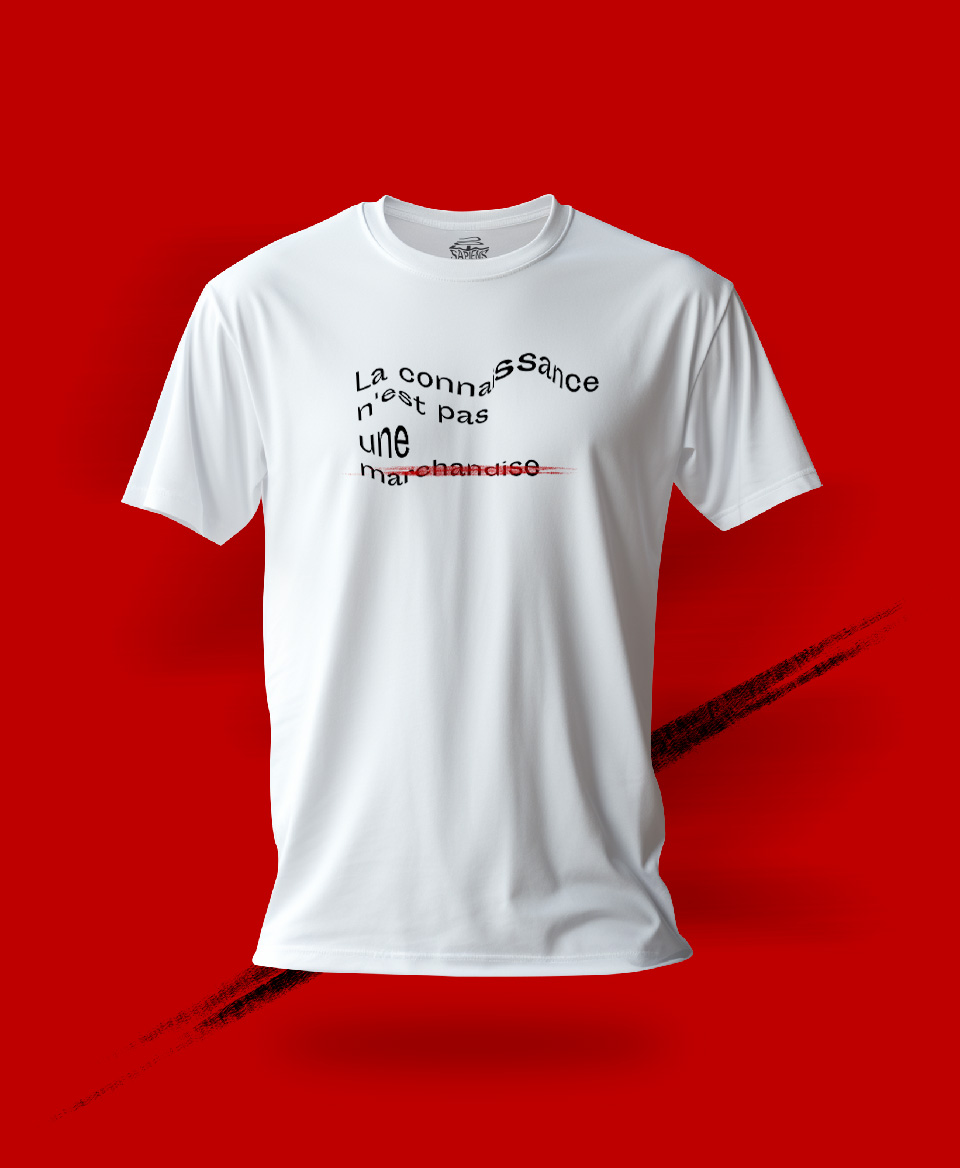 T-shirt non marchandise : La connaissance n'est pas une marchandise