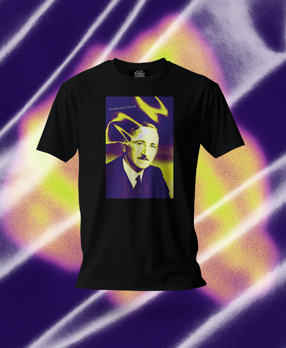 T-shirt économiste : Friedrich Hayek