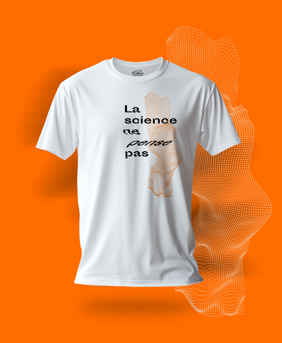 T-shirt Science : La science ne pense pas