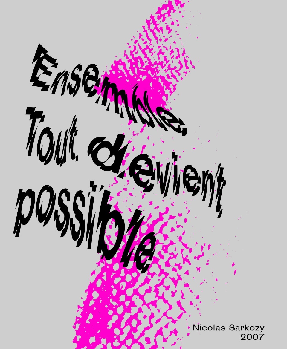 T-shirt Slogan Politique blanc : Ensemble tout devient possible