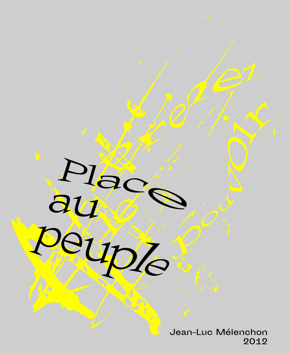 T-shirt Slogan Politique blanc : Place au peuple