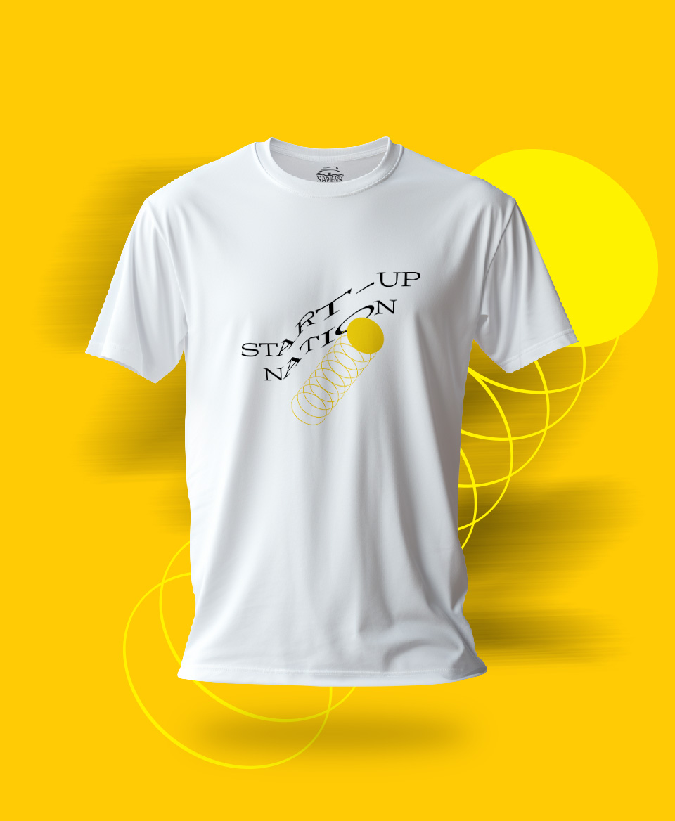 T-shirt Social blanc : Start-up nation