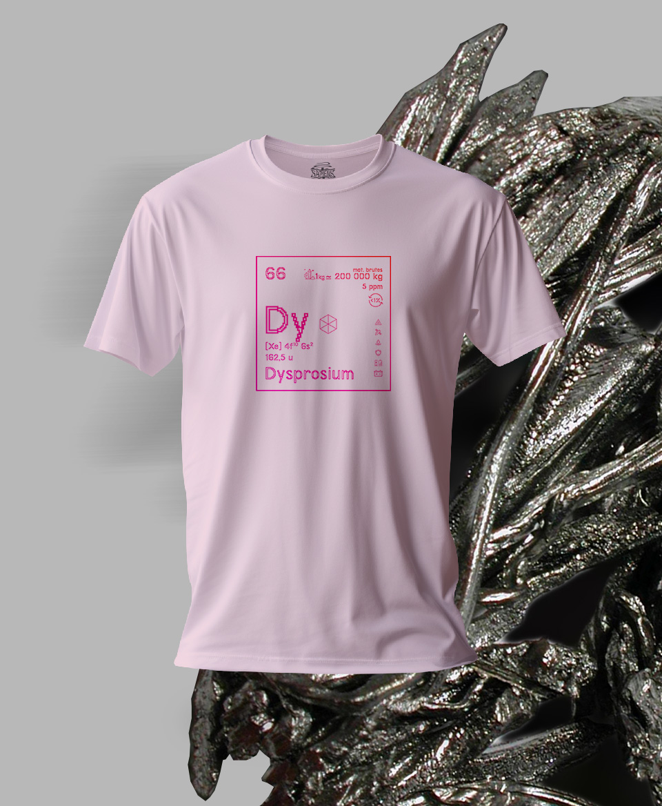 T-shirt rose Terres rares 66 - Dy - Dysprosium