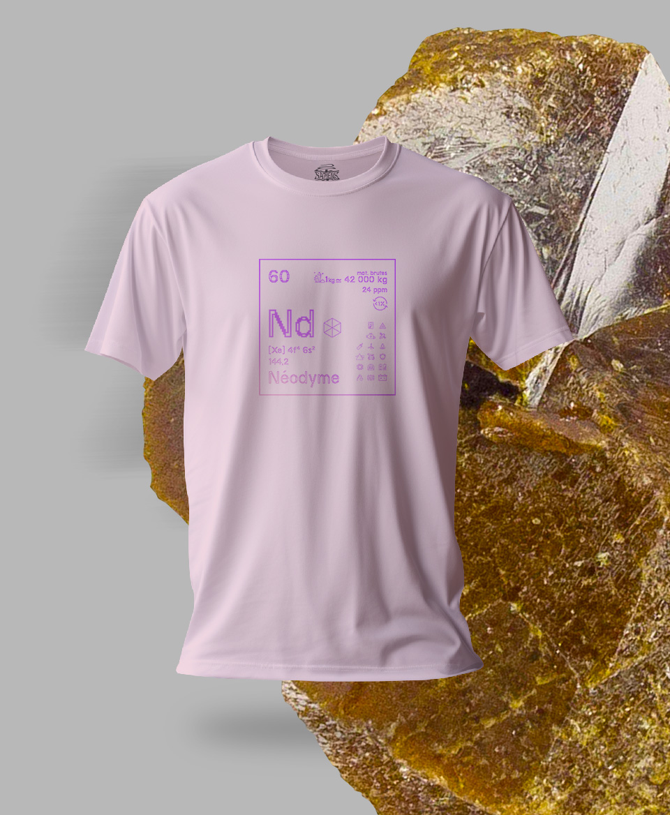T-shirt rose Terres rares 60 - Nd - Néodyme