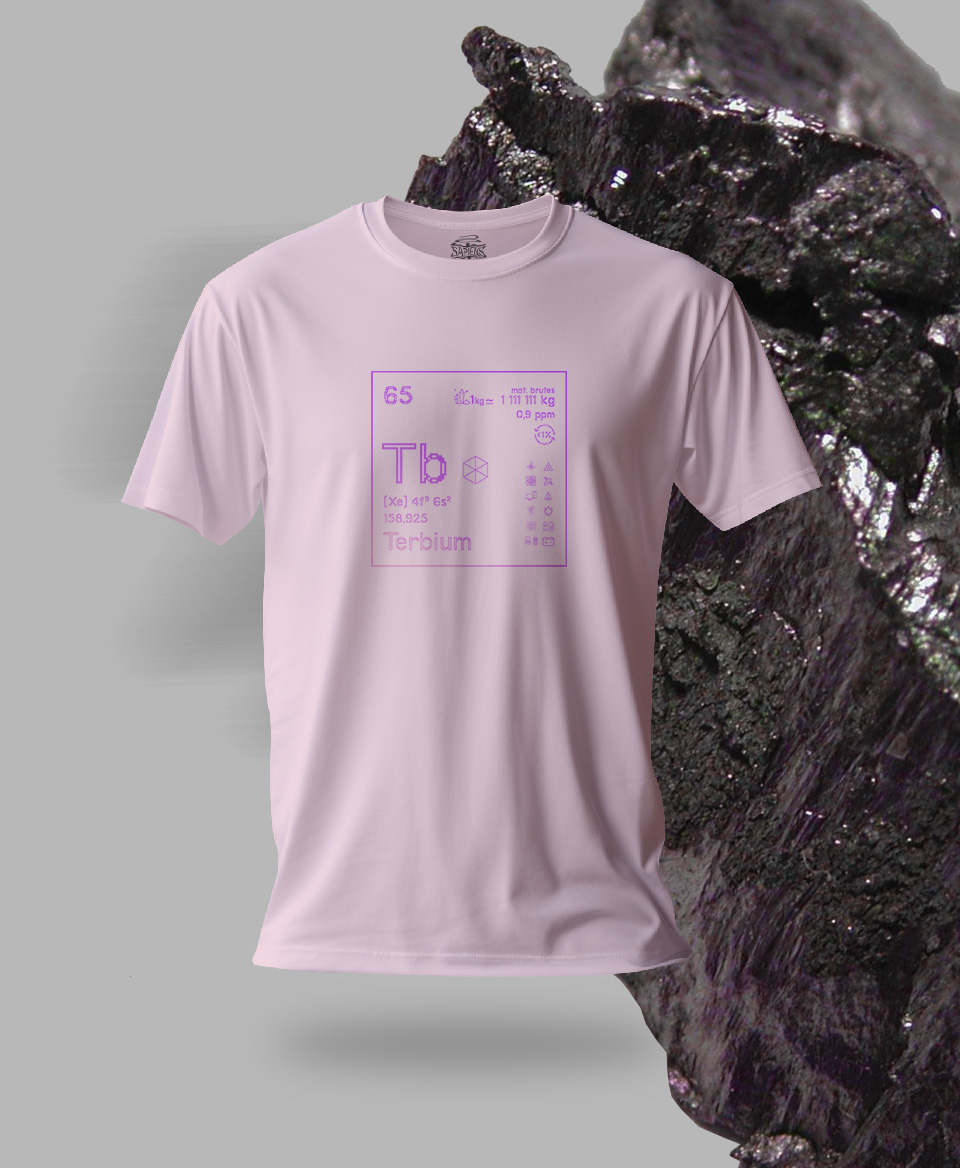 T-shirt rose Terres rares 65 - Tb - Terbium