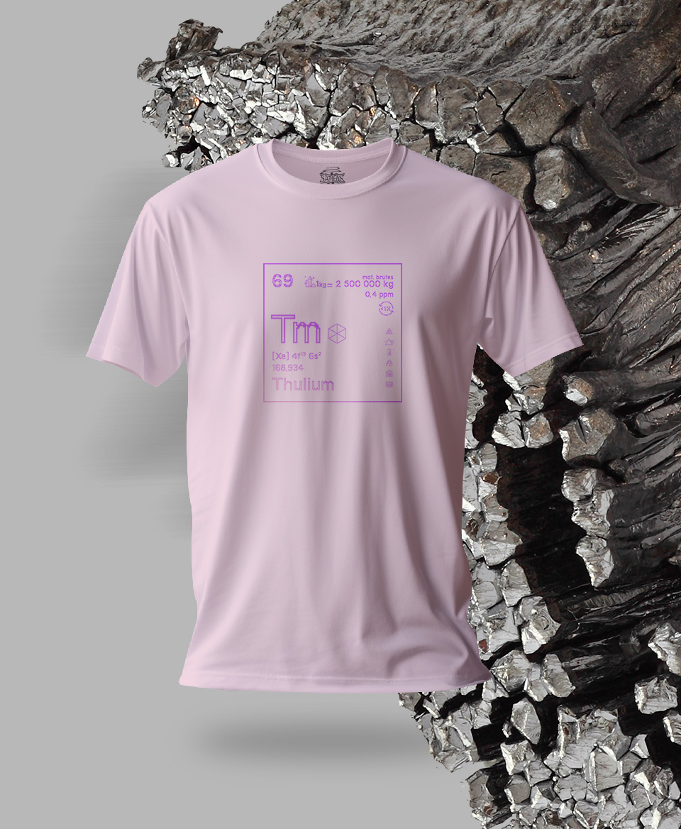 T-shirt rose Terres rares 69 - Tm - Thulium