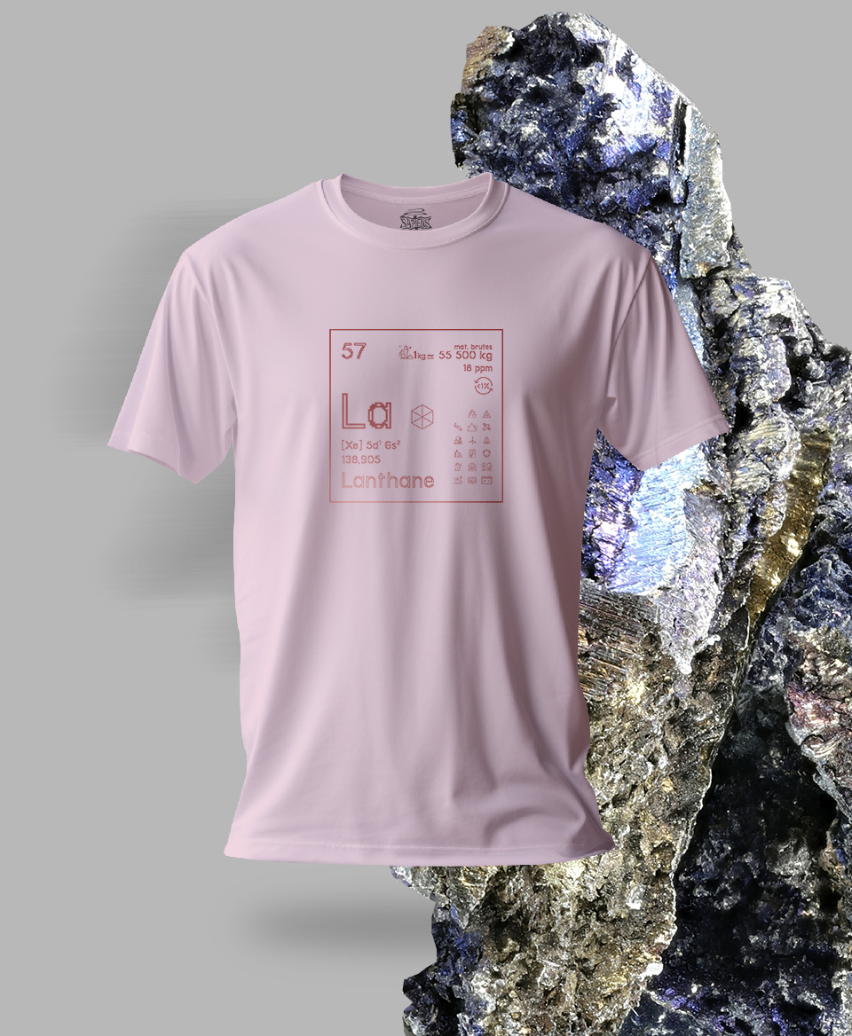 T-shirt rose Terres rares 57 - La - Lanthane