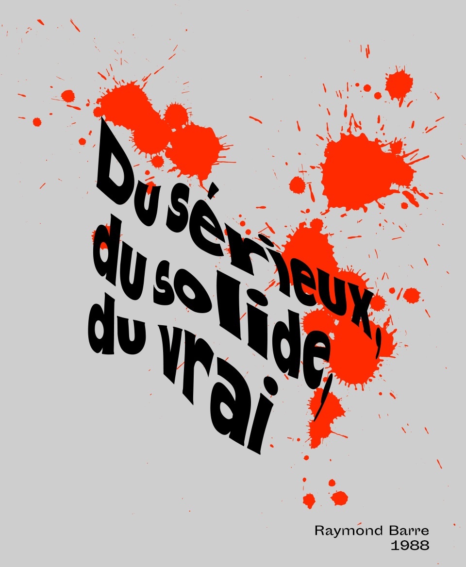T-shirt Slogan Politique blanc : Du sérieux, du solide, du vrai