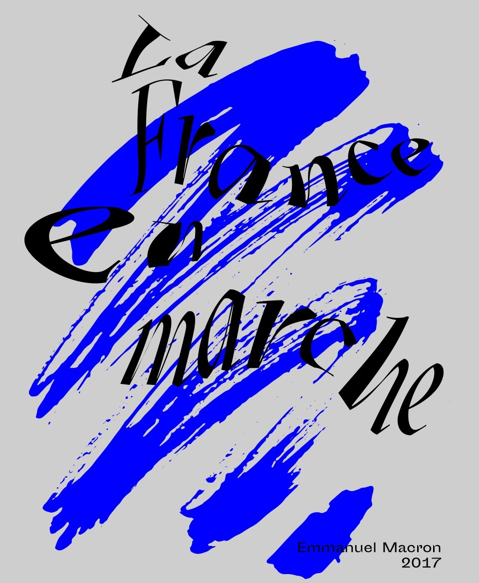 T-shirt Slogan Politique blanc : La France en marche