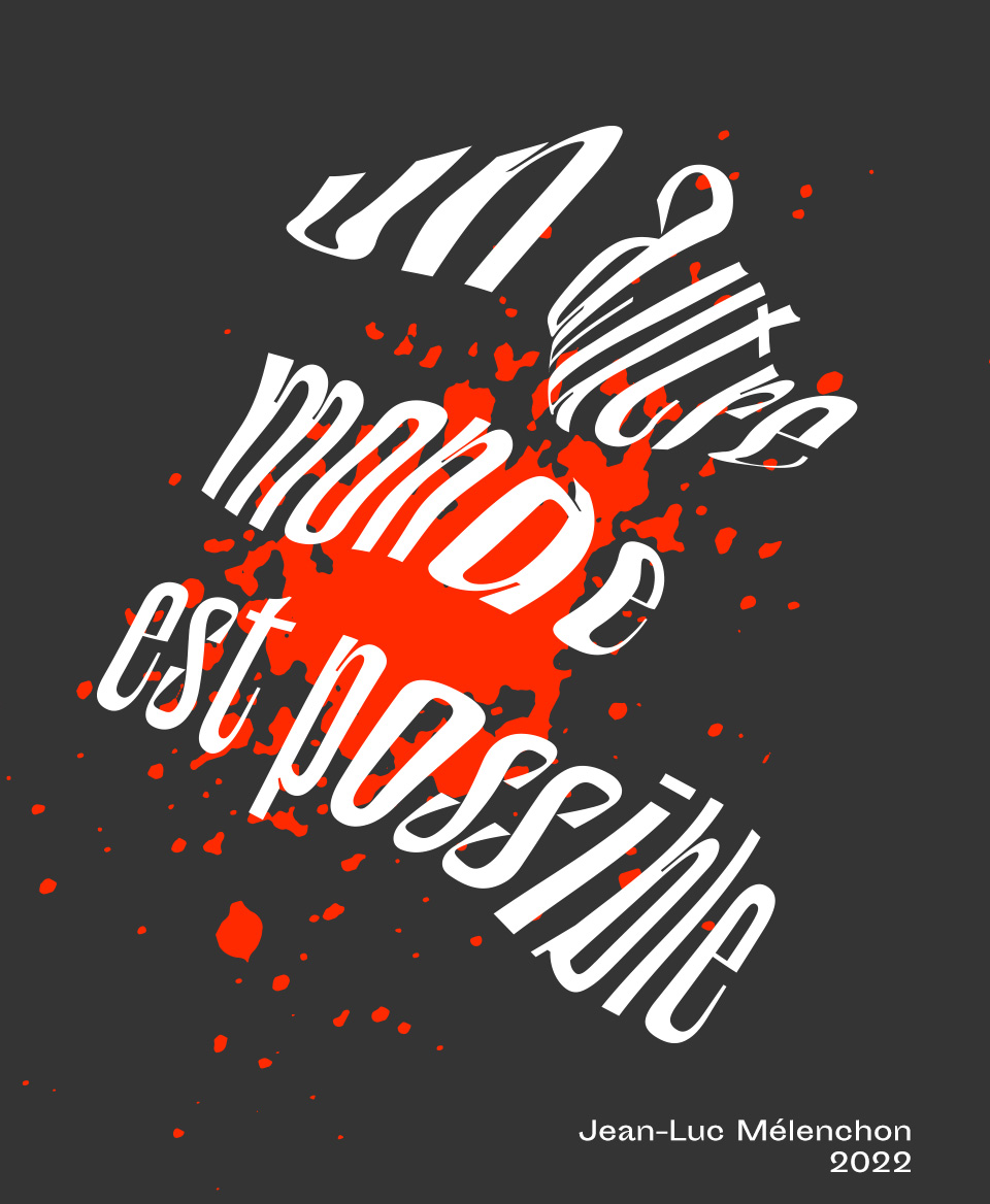 T-shirt Slogan Politique noir : Un autre monde est possible 