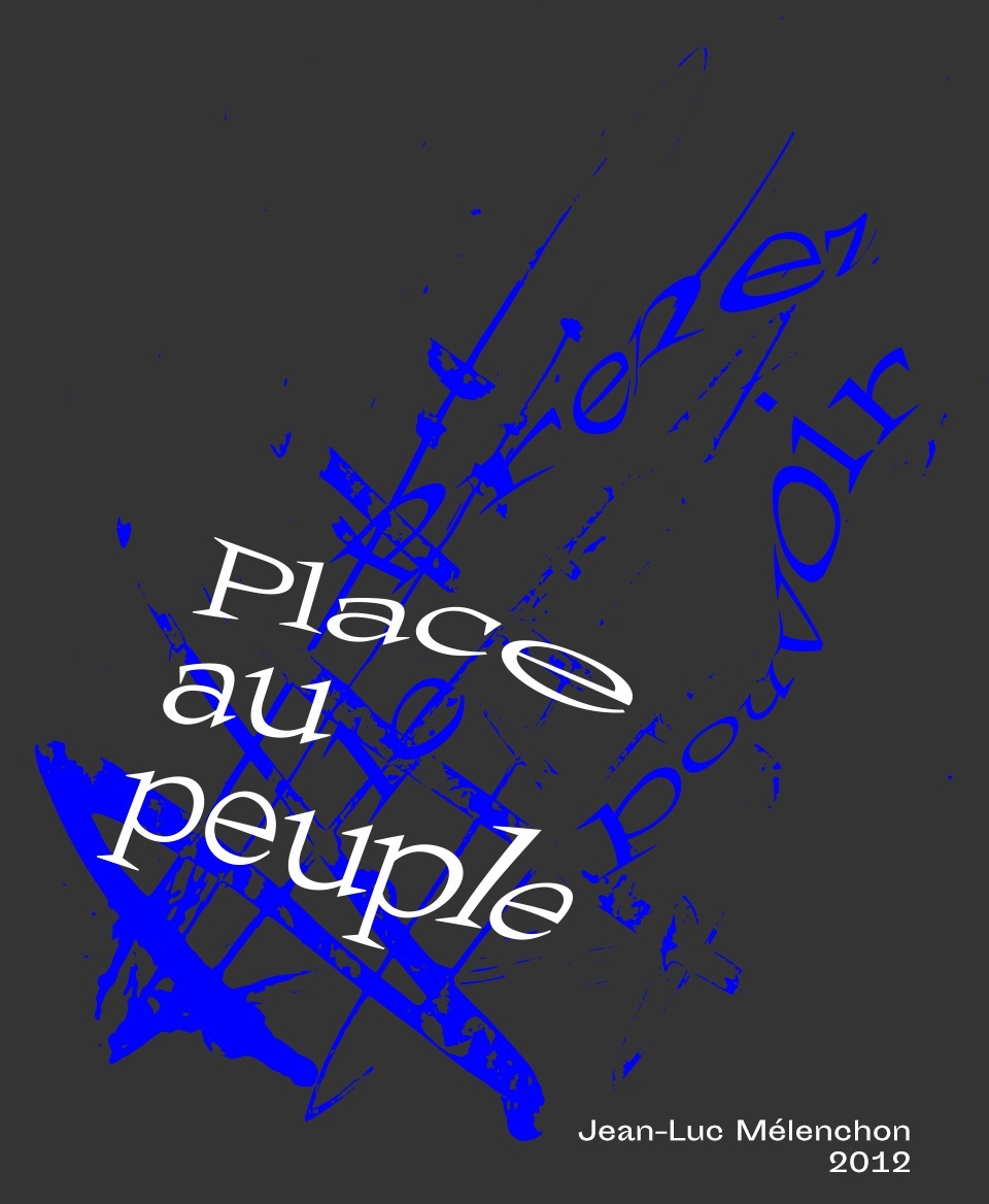 T-shirt Slogan Politique noir : Place au peuple 
