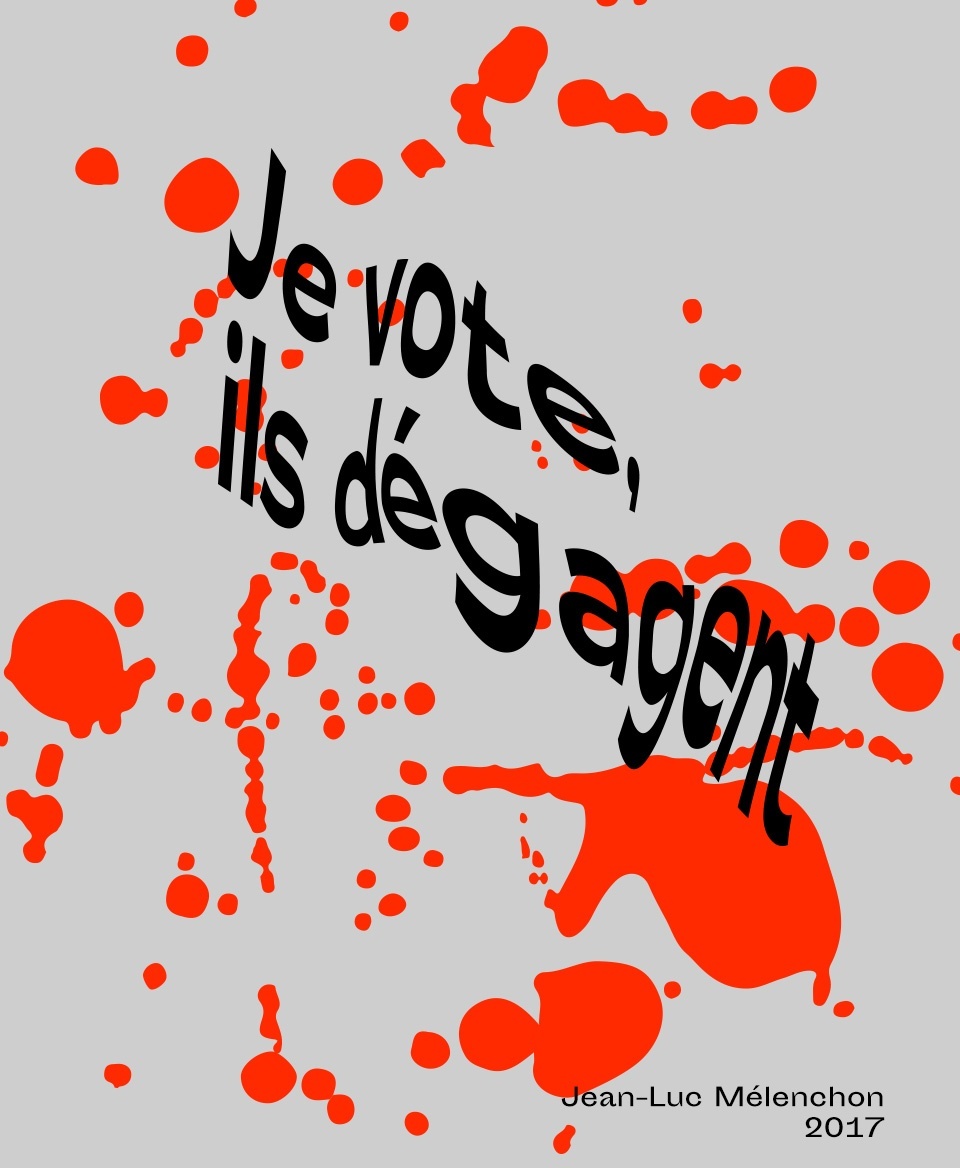 T-shirt Slogan Politique blanc : Je vote, ils dégagent