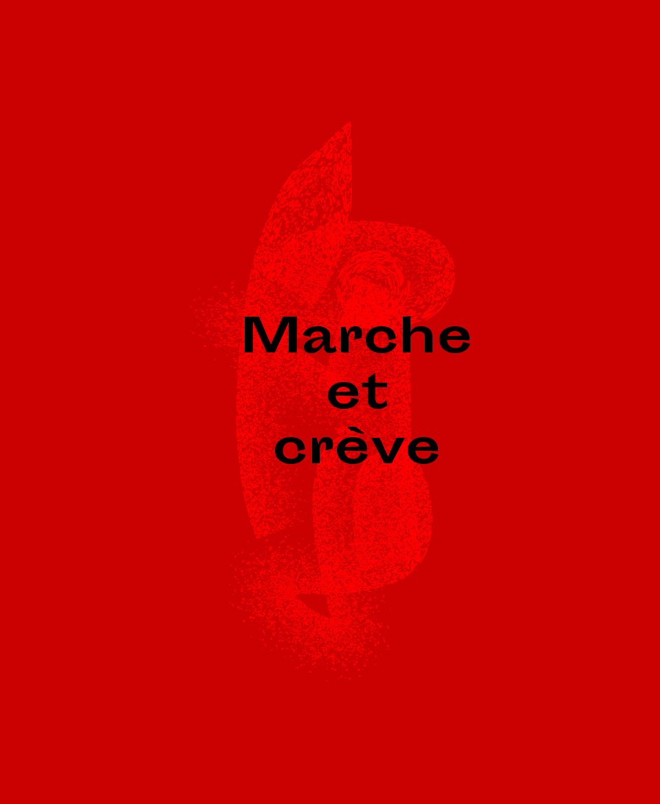 T-shirt Social blanc : Marche et crève