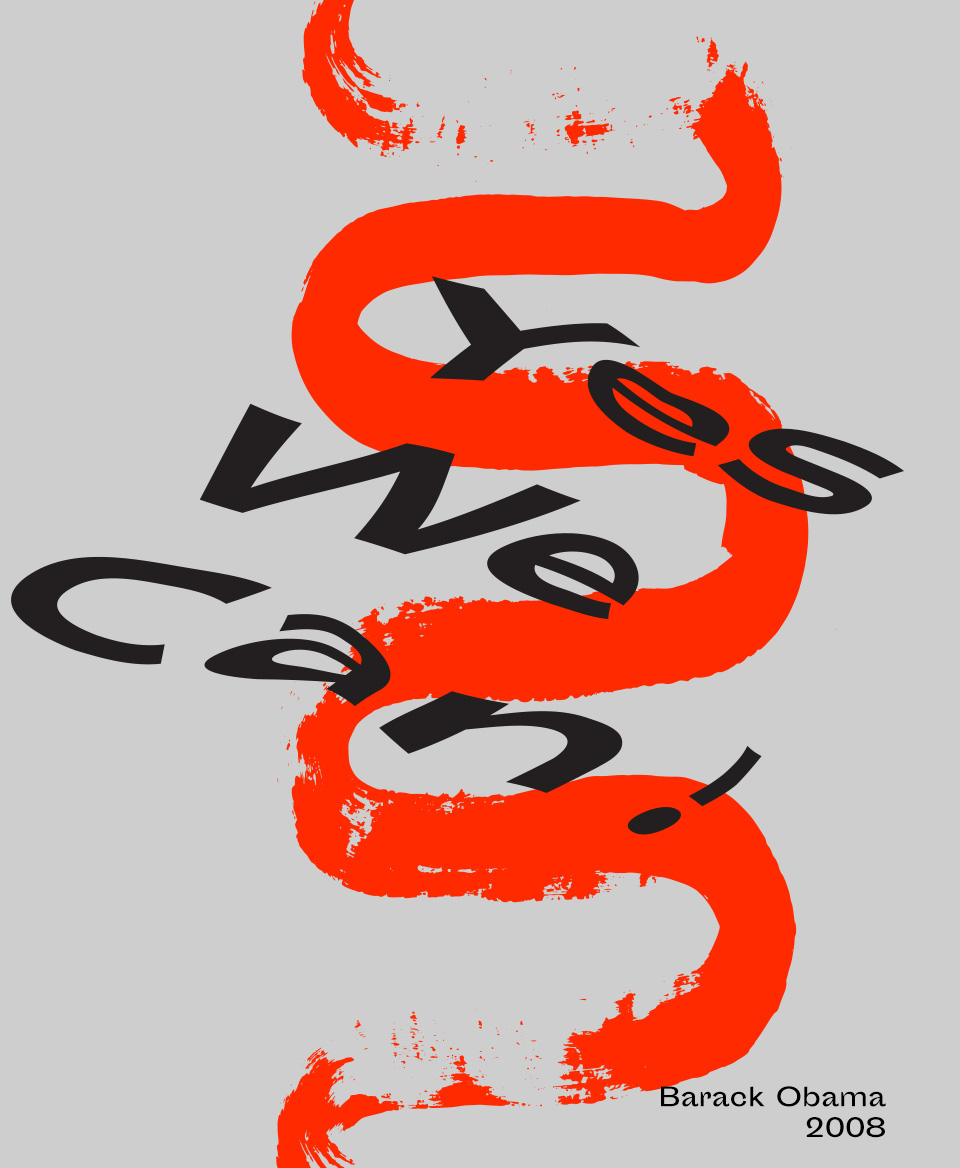 T-shirt Slogan Politique blanc : Yes We Can! (Oui, on le peut!)