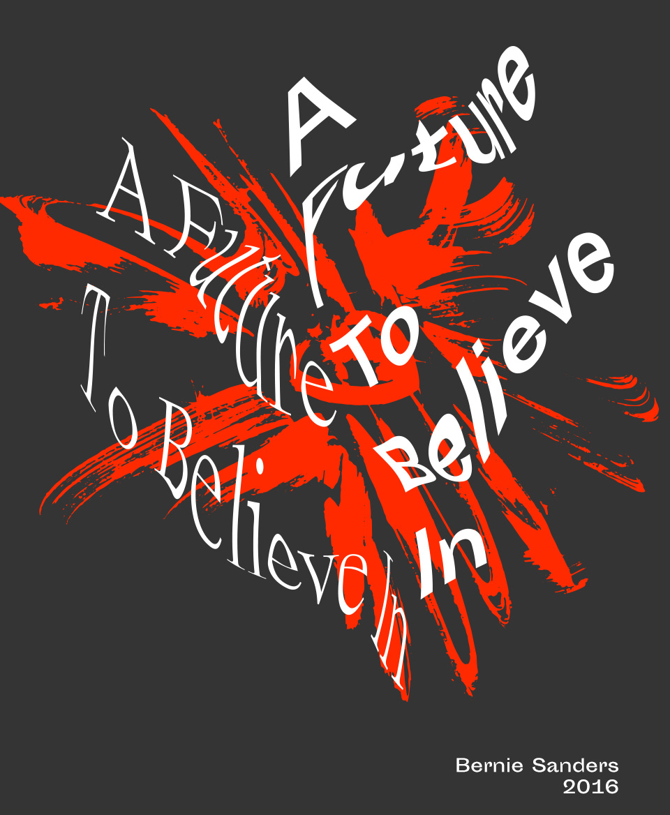 T-shirt Slogan Politique noir : A Future To Believe In