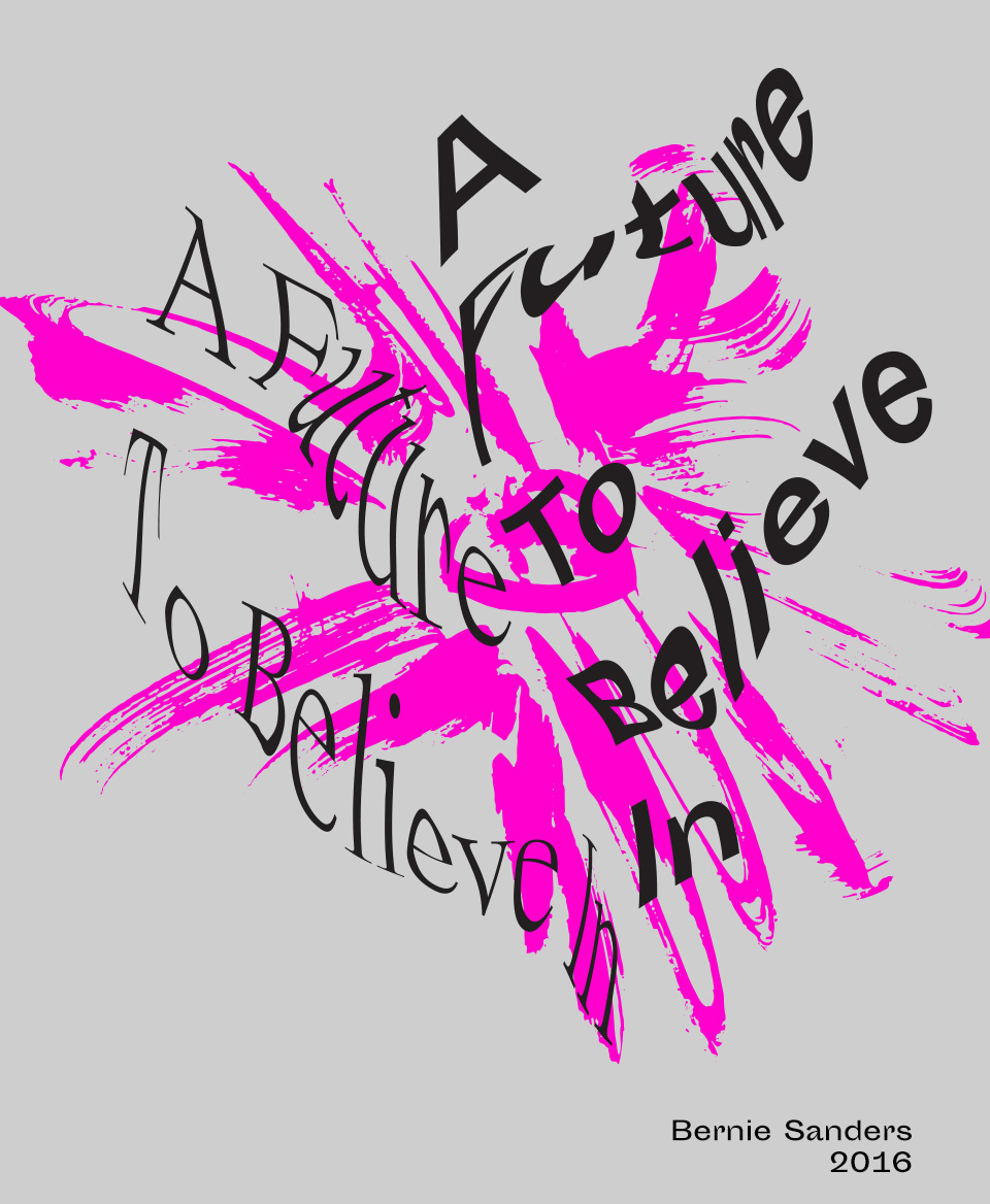 T-shirt Slogan Politique blanc : A Future To Believe In