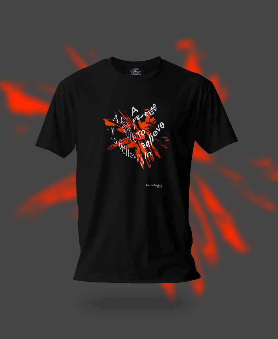 T-shirt Slogan Politique noir : A Future To Believe In