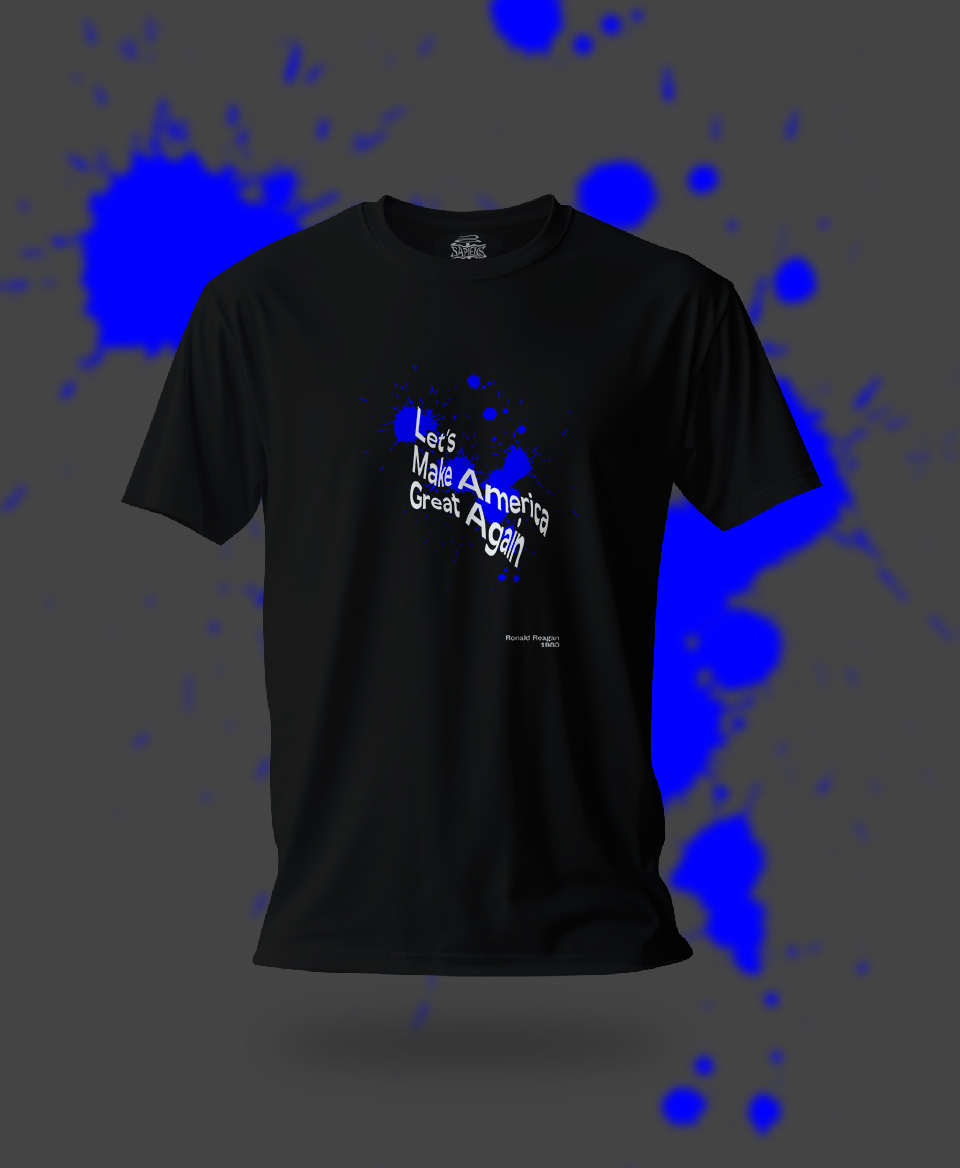 T-shirt Slogan Politique noir : Let's Make America Great Again