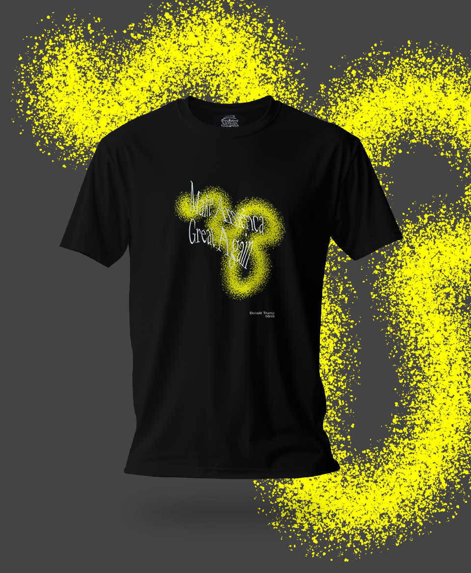 T-shirt Slogan Politique noir : Make America Great Again