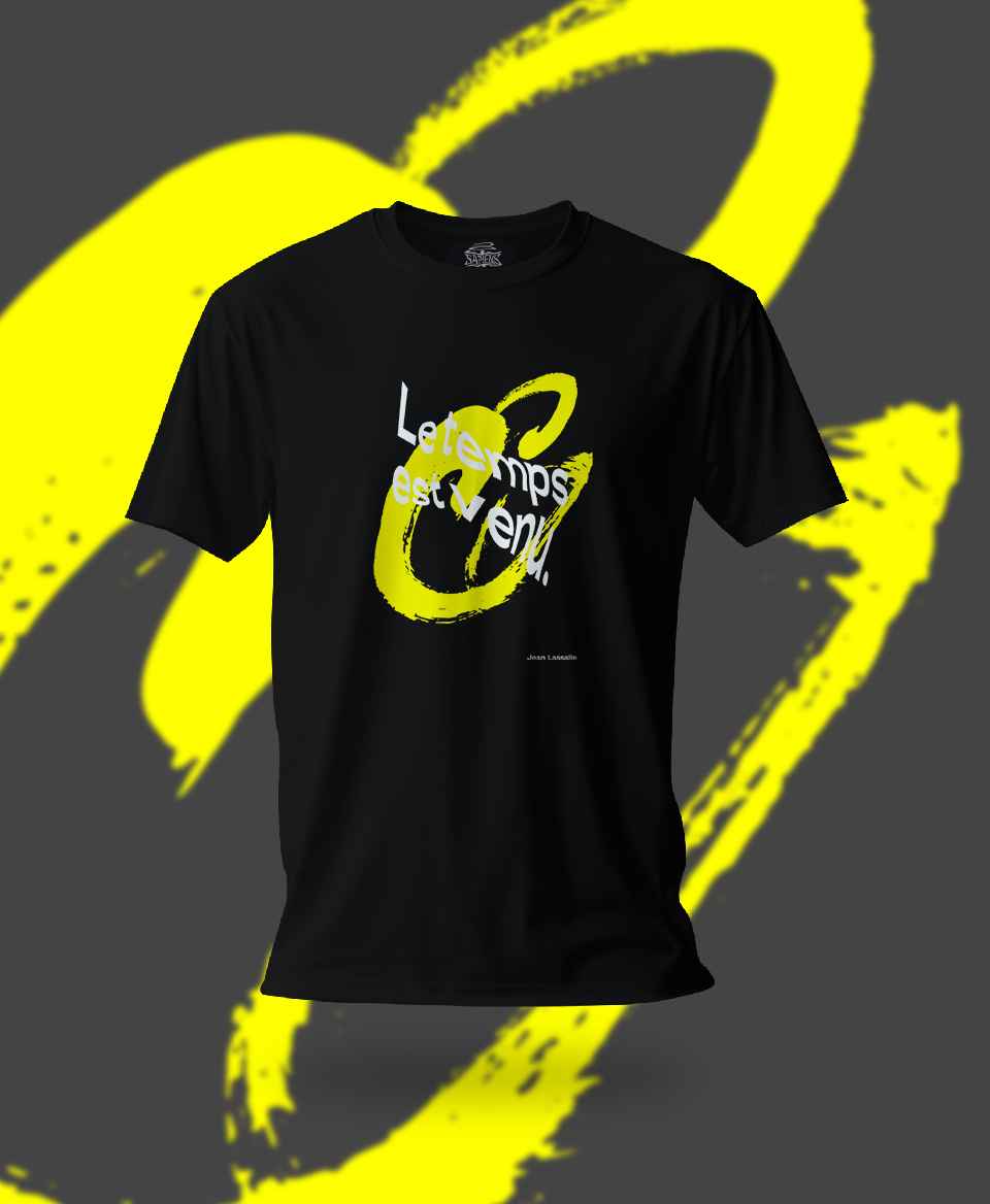 T-shirt Slogan Politique noir : Le temps est venu. 