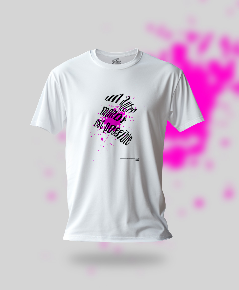 T-shirt Slogan Politique blanc : Un autre monde est possible