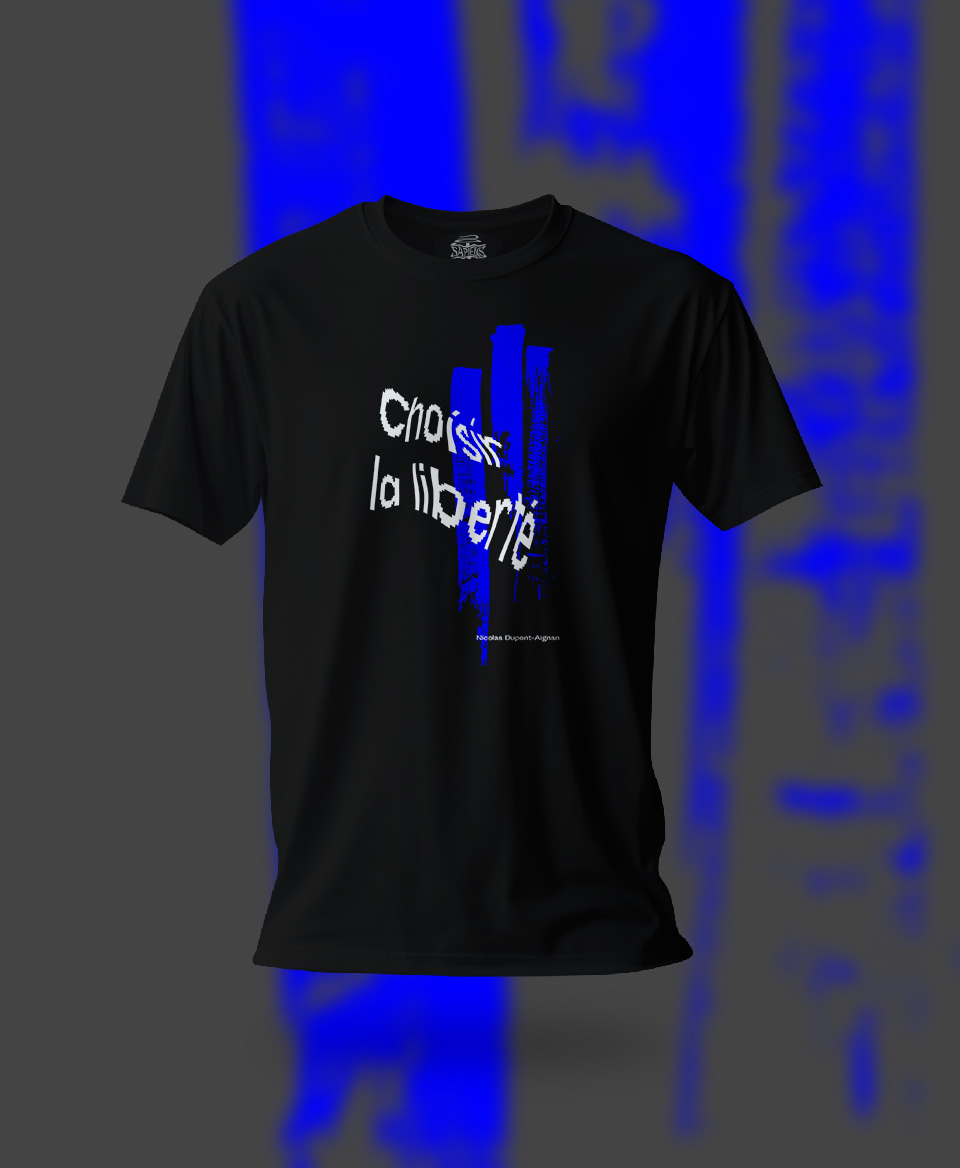 T-shirt Slogan Politique noir : Choisir la liberté 