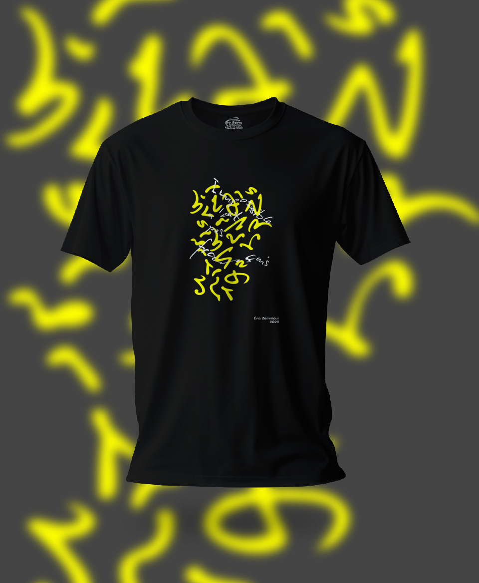 T-shirt Slogan Politique noir : Impossible n'est pas français