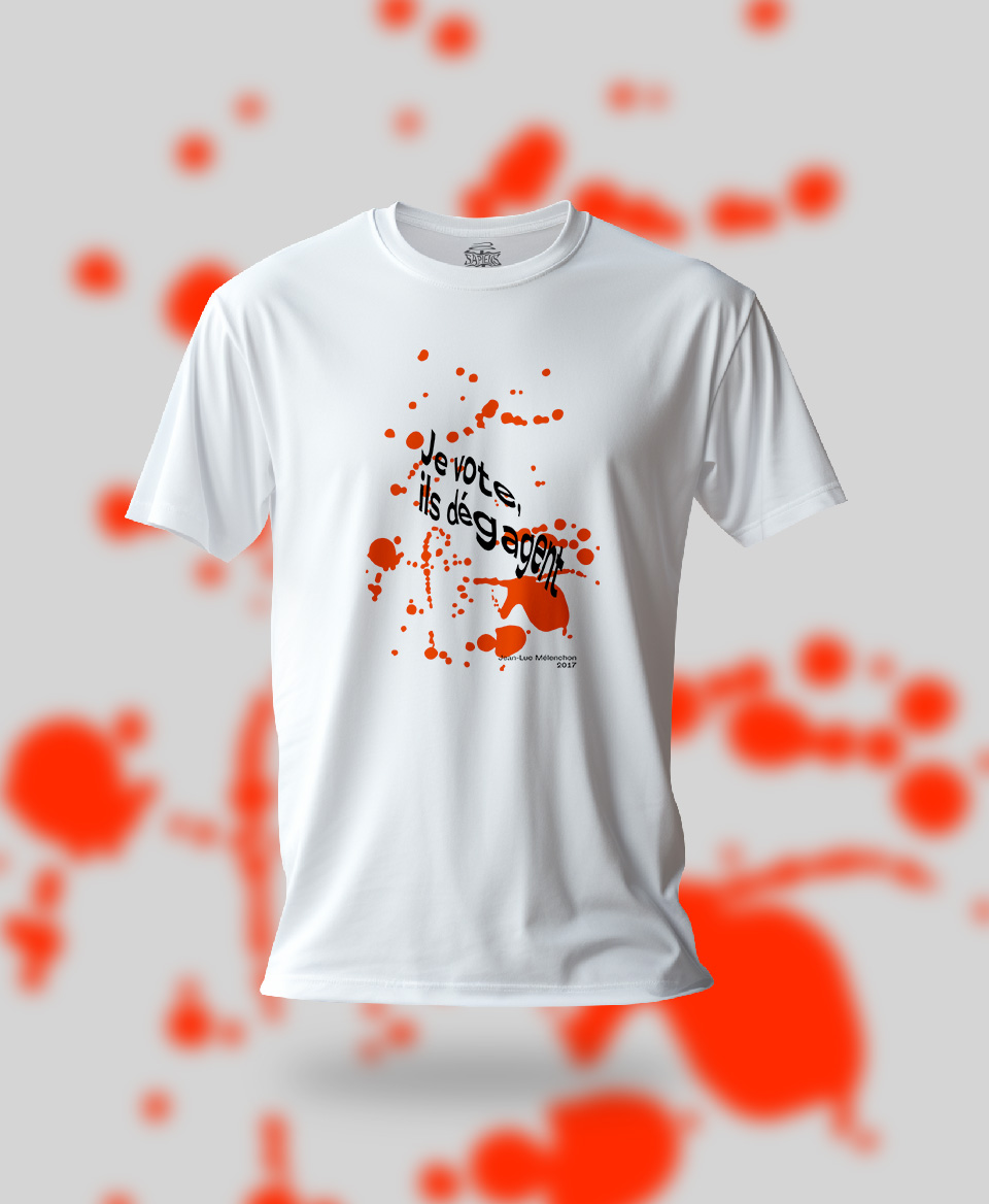 T-shirt Slogan Politique blanc : Je vote, ils dégagent