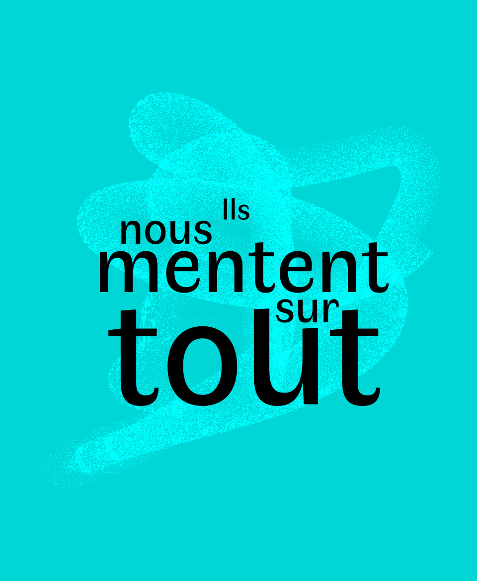 T-shirt Social blanc : Ils nous mentent sur tout