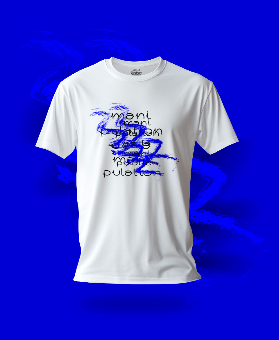 T-shirt Social blanc : Manipulation de la manipulation