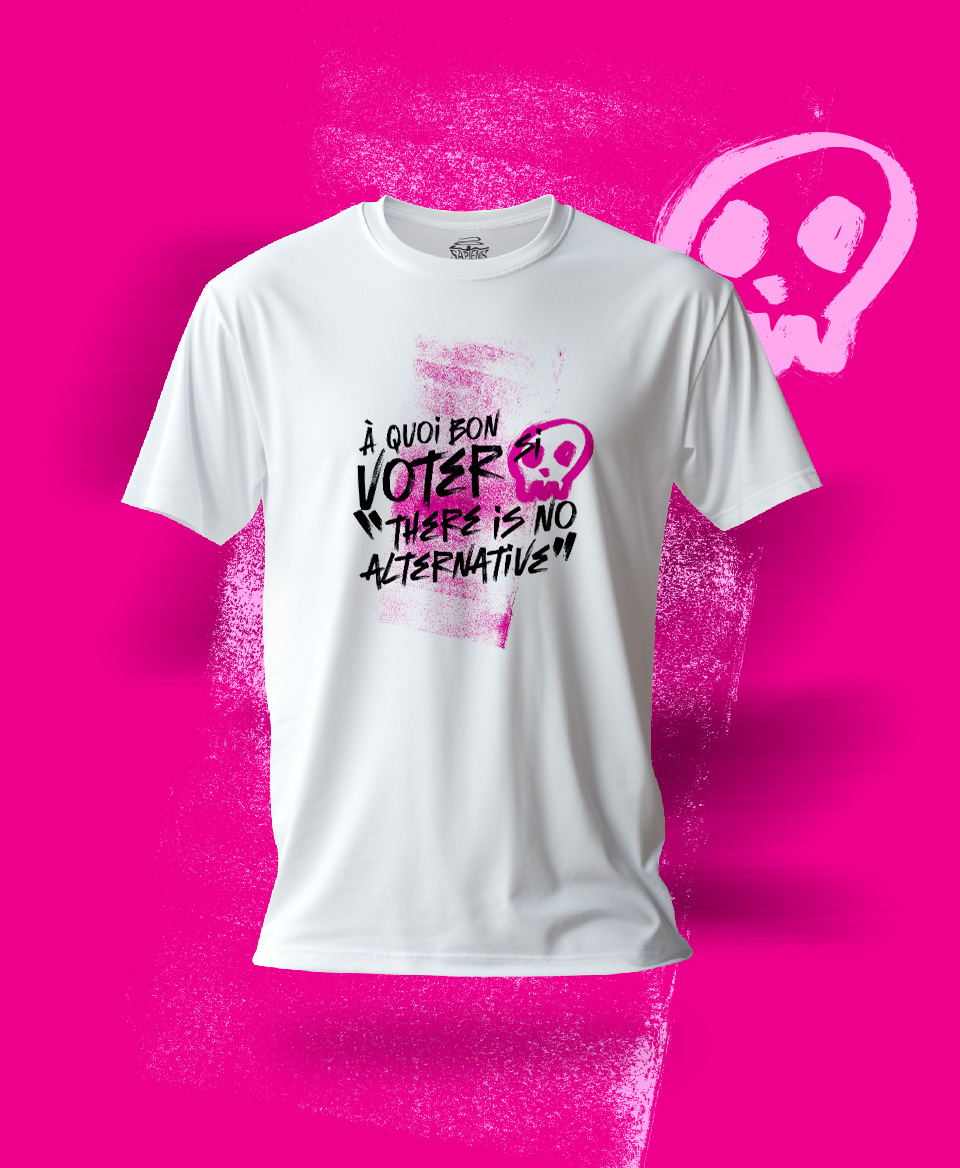 T-shirt Social blanc : À quoi bon voter si 