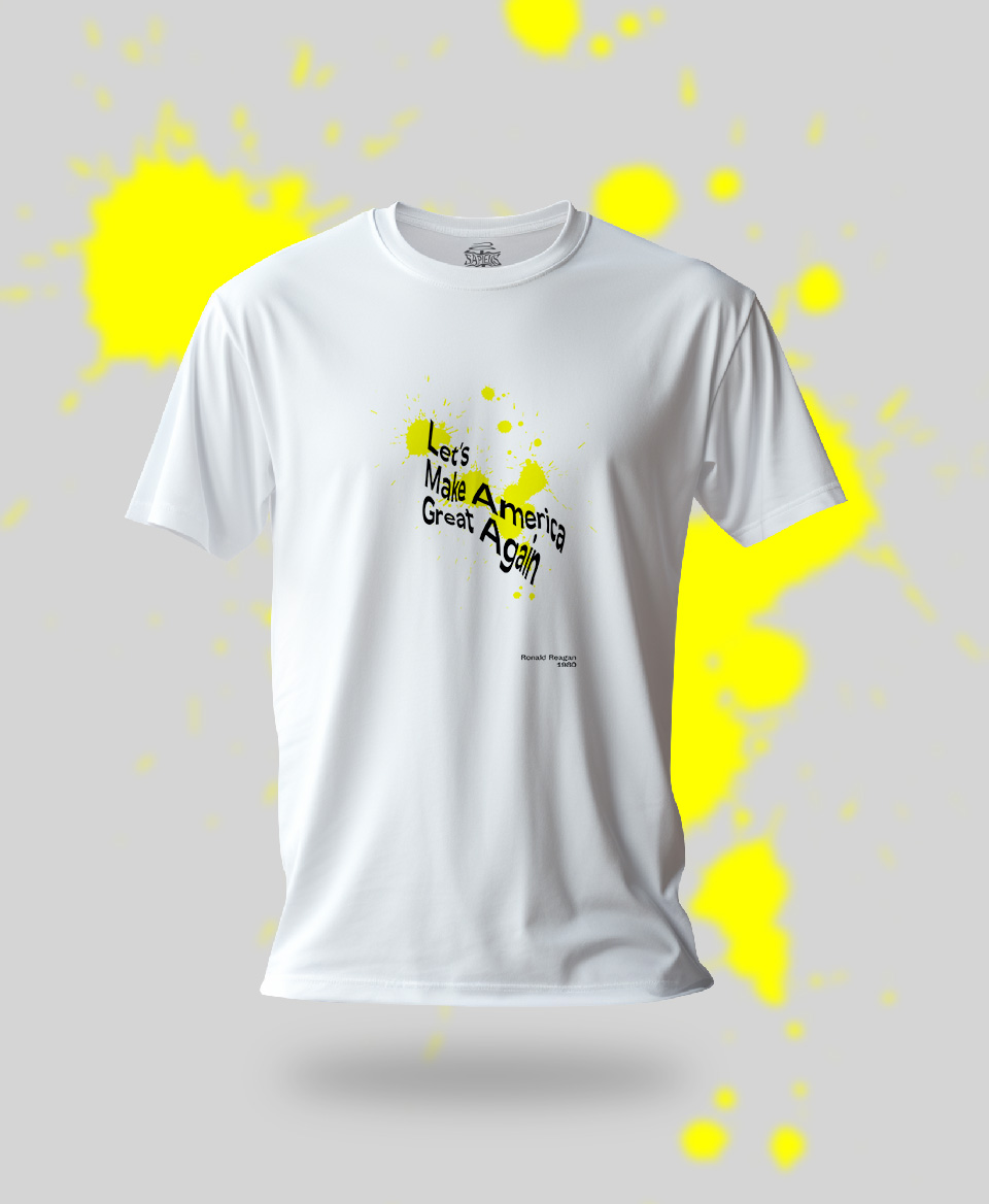 T-shirt Slogan Politique blanc : Let's Make America Great Again 