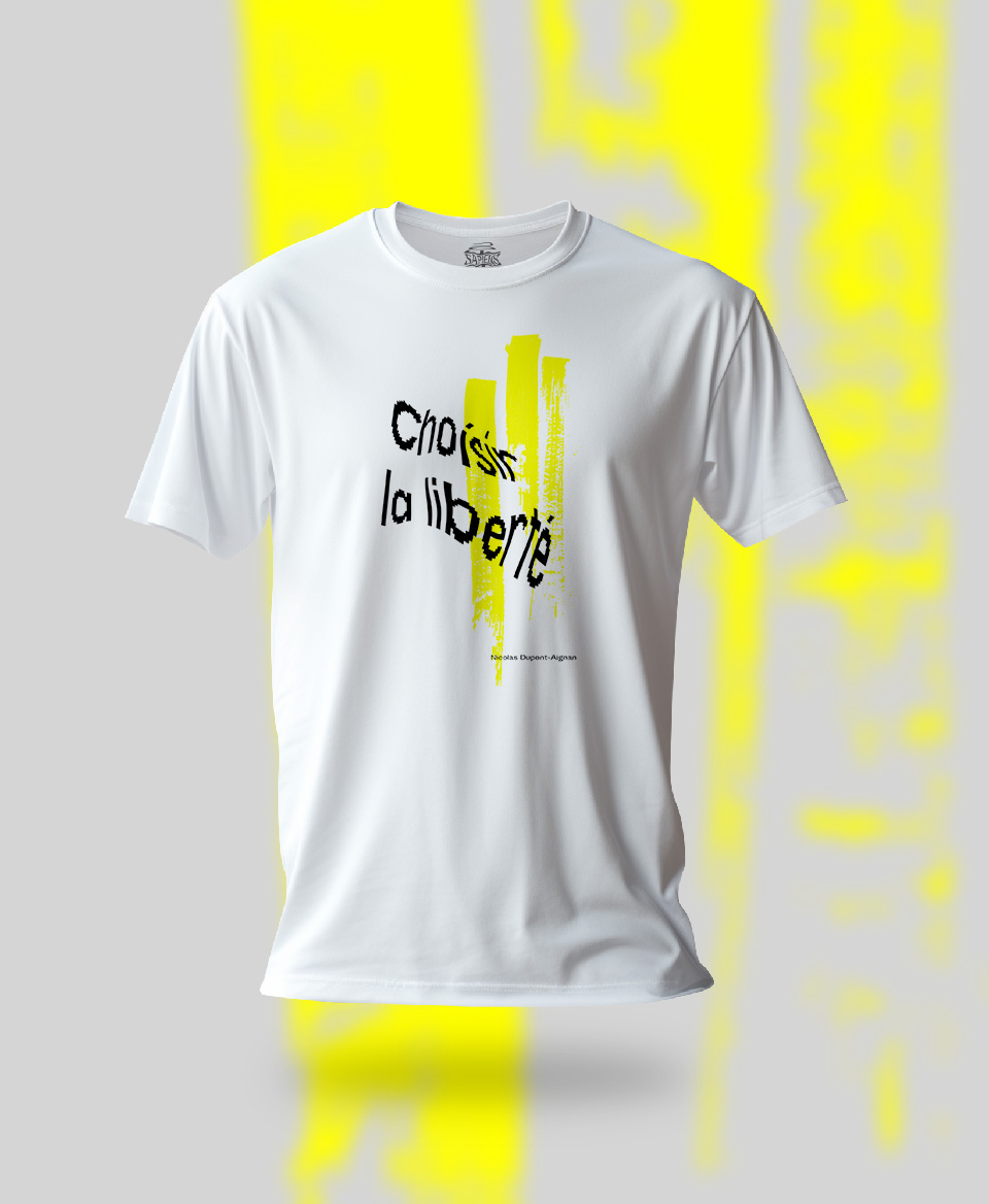 T-shirt Slogan Politique blanc : Choisir la liberté