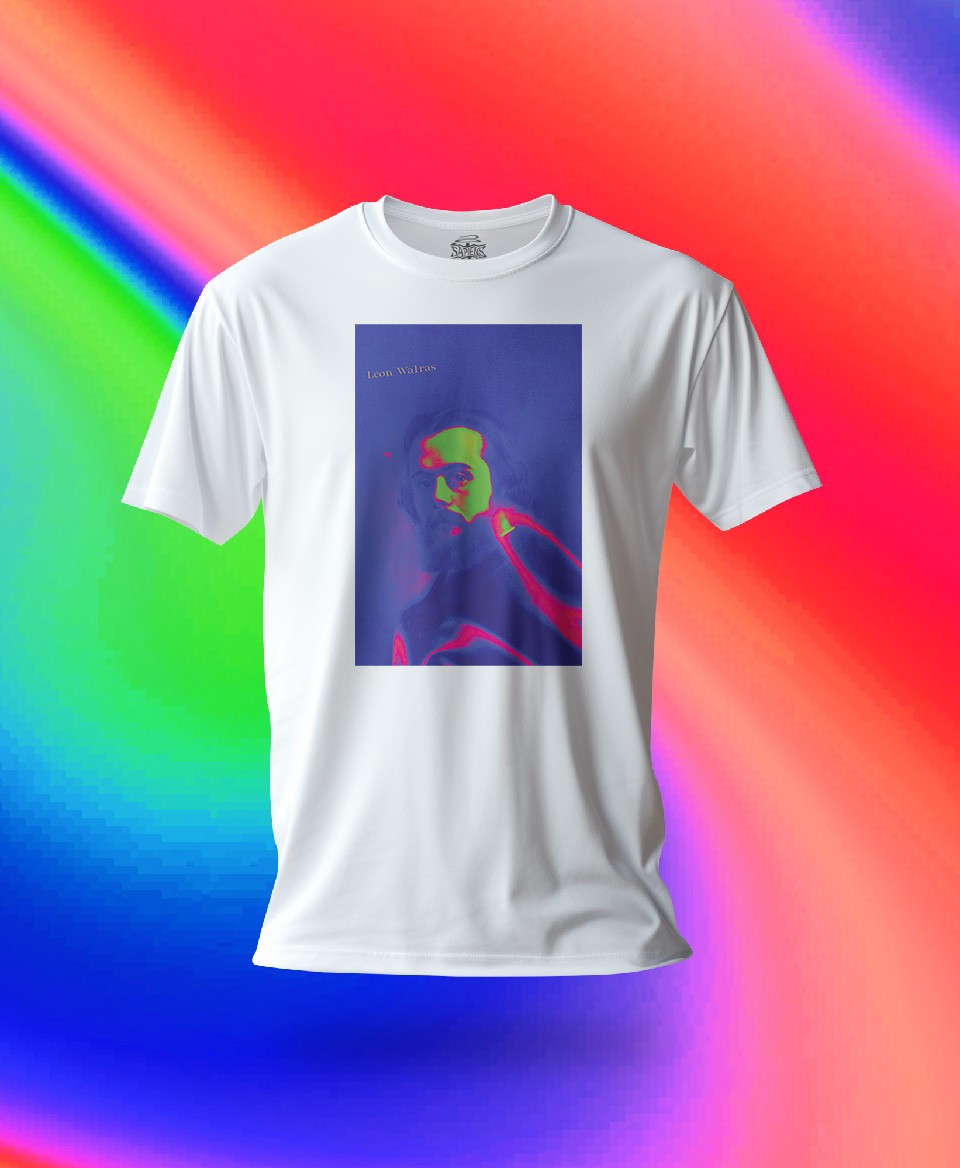 T-shirt économiste : Léon Walras