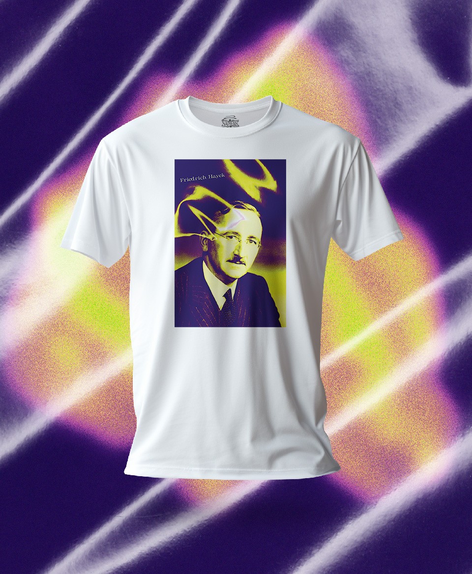 T-shirt économiste : Friedrich Hayek