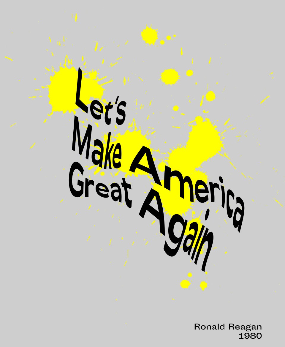 T-shirt Slogan Politique blanc : Let's Make America Great Again 