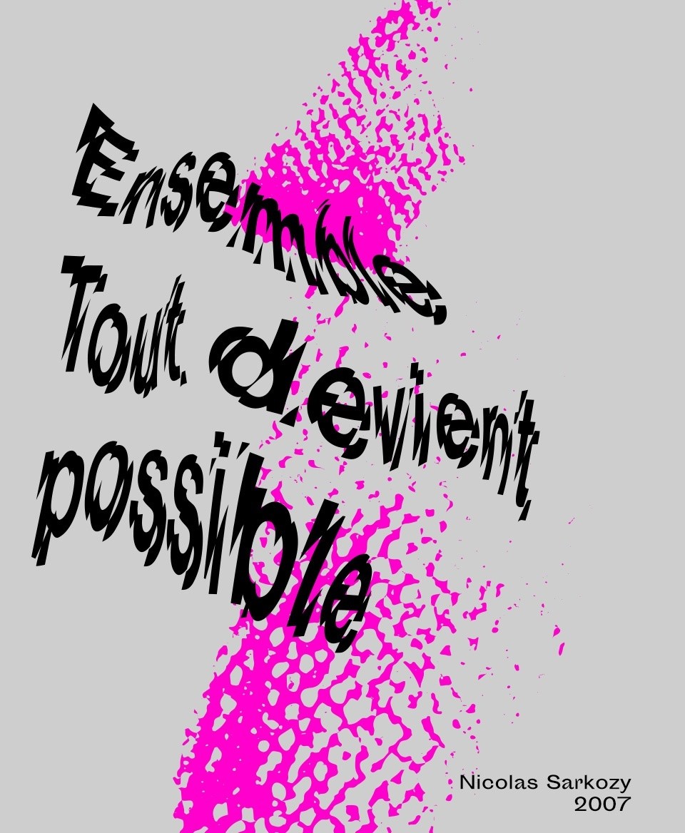 T-shirt Slogan Politique blanc : Ensemble tout devient possible