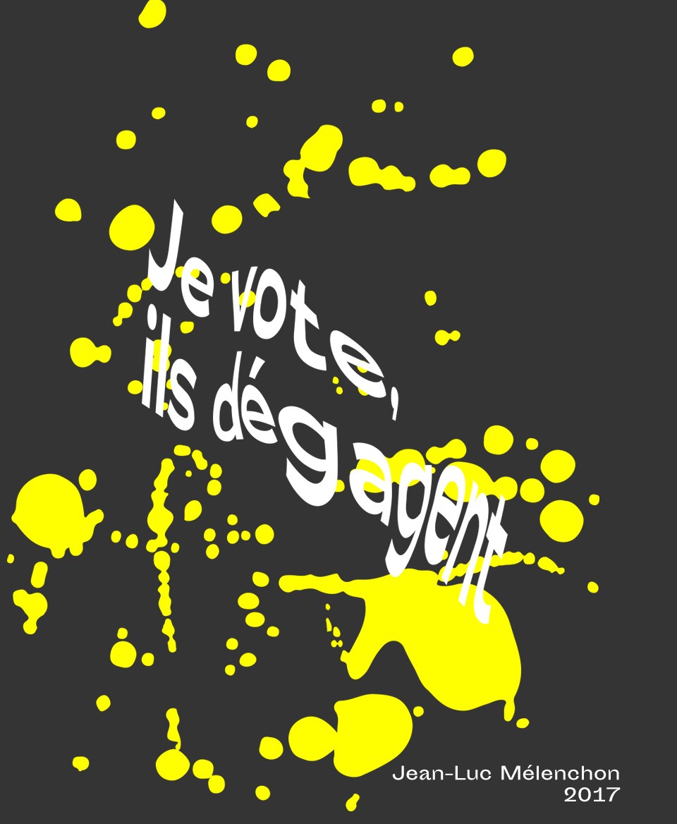 T-shirt Slogan Politique noir : Je vote, ils dégagent