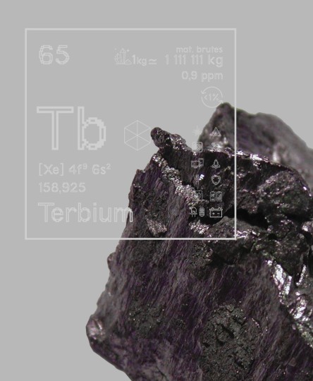 T-shirt noir Terres rares 65 - Tb - Terbium