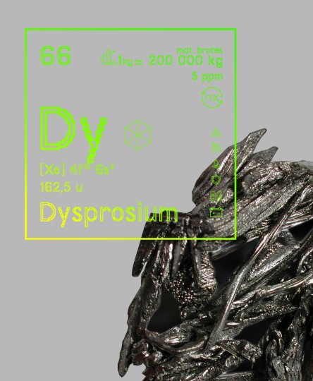 T-shirt noir Terres rares 66 - Dy - Dysprosium