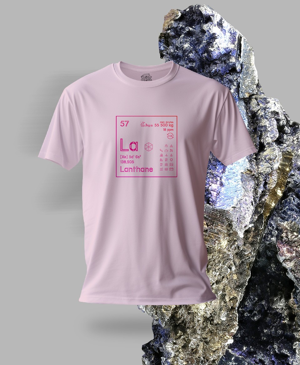 T-shirt rose Terres rares 57 - La - Lanthane