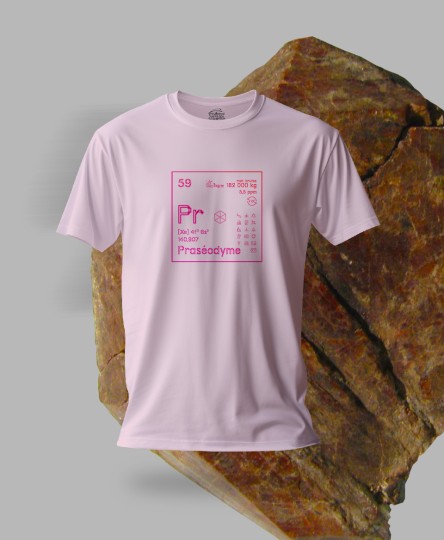 T-shirt rose Terres rares 59 - Pr - Praséodyme