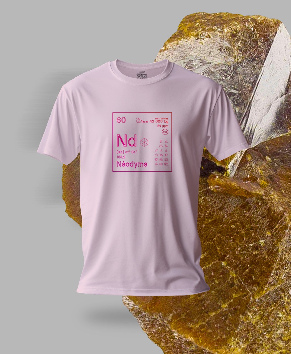 T-shirt rose Terres rares 60 - Nd - Néodyme