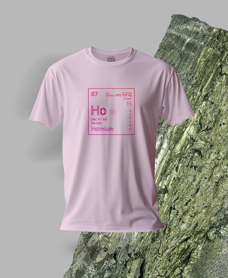 T-shirt rose Terres rares 67 - Ho - Holmium