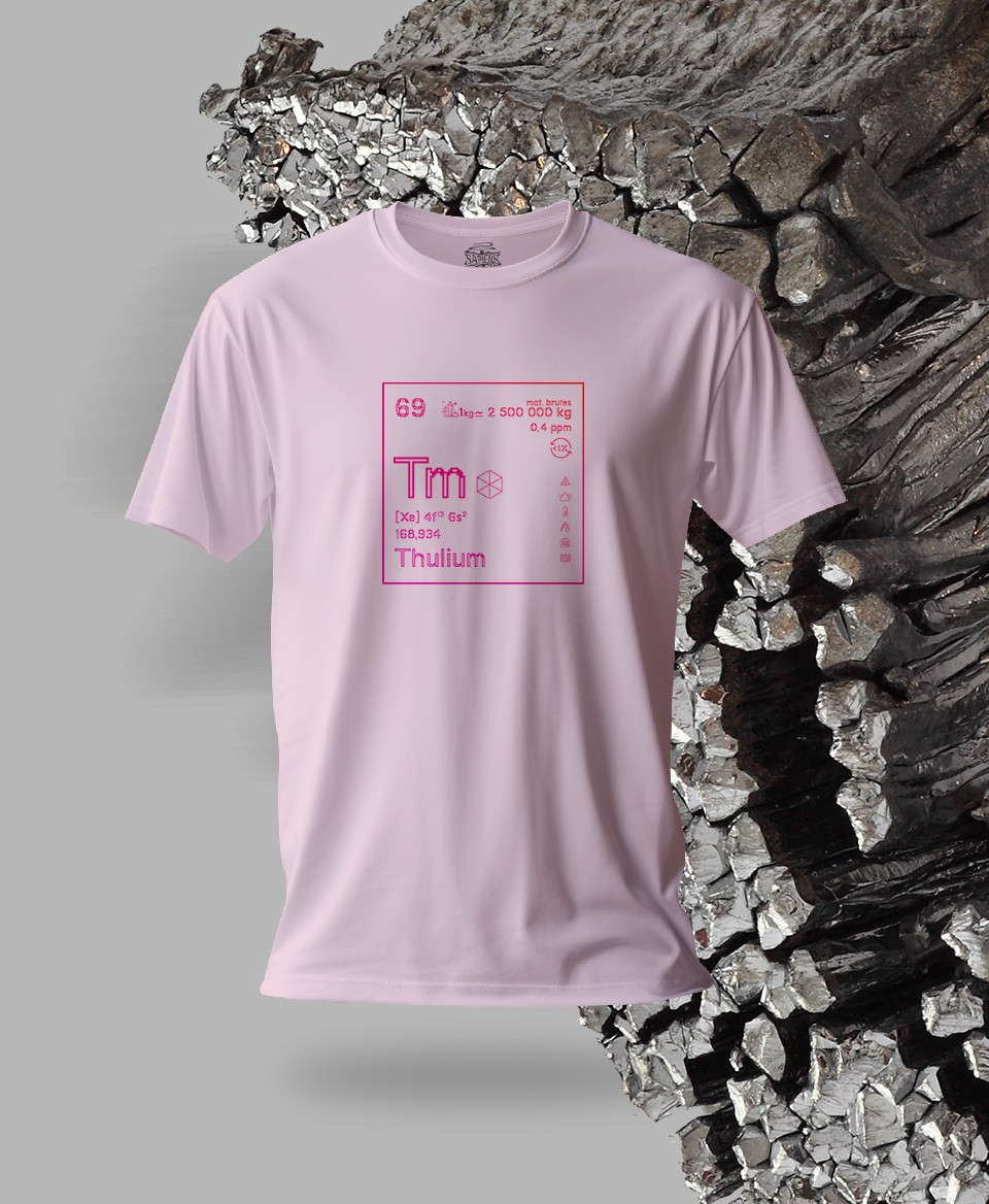 T-shirt rose Terres rares 69 - Tm - Thulium