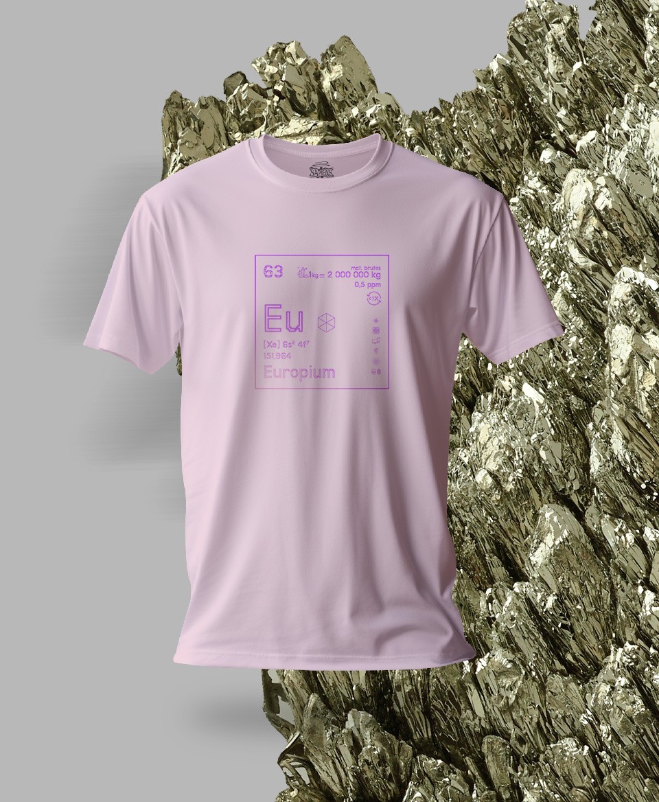 T-shirt rose Terres rares 63 - Eu - Europium