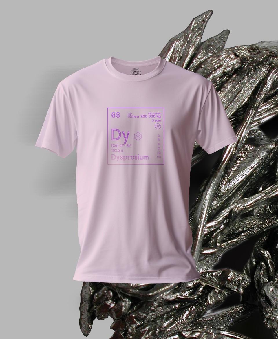 T-shirt rose Terres rares 66 - Dy - Dysprosium