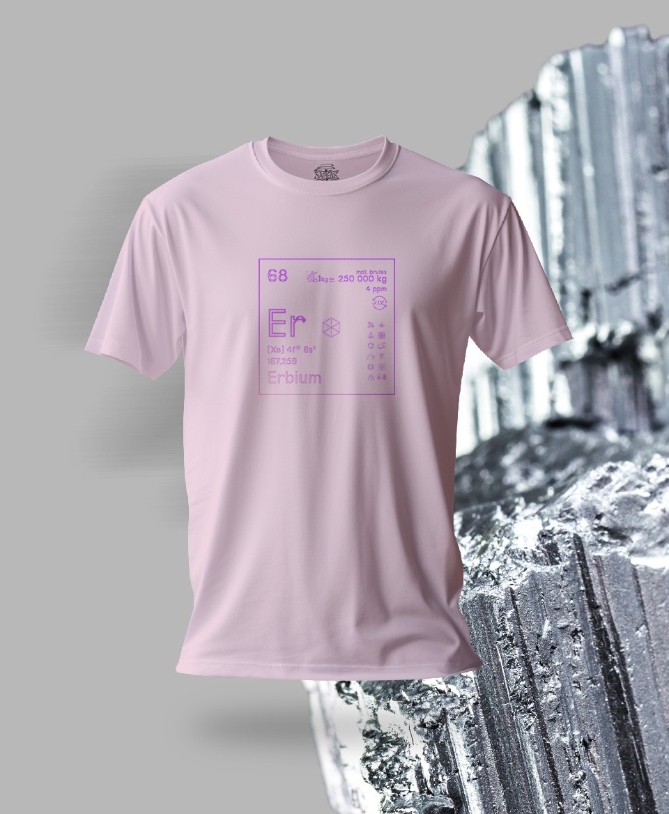 T-shirt rose Terres rares 68 - Er - Erbium