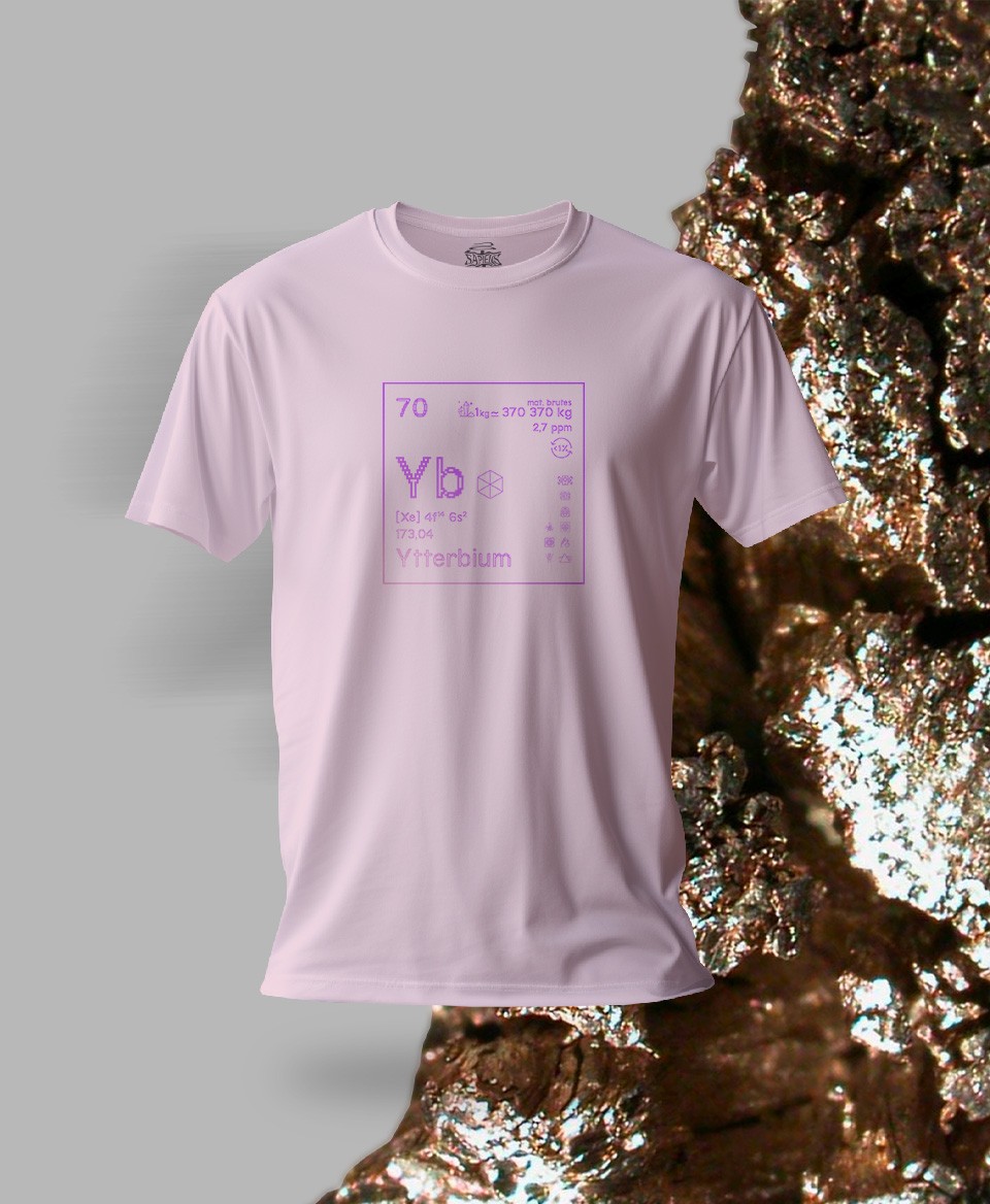 T-shirt rose Terres rares 70 - Yb - Ytterbium